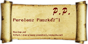 Perelesz Paszkál névjegykártya